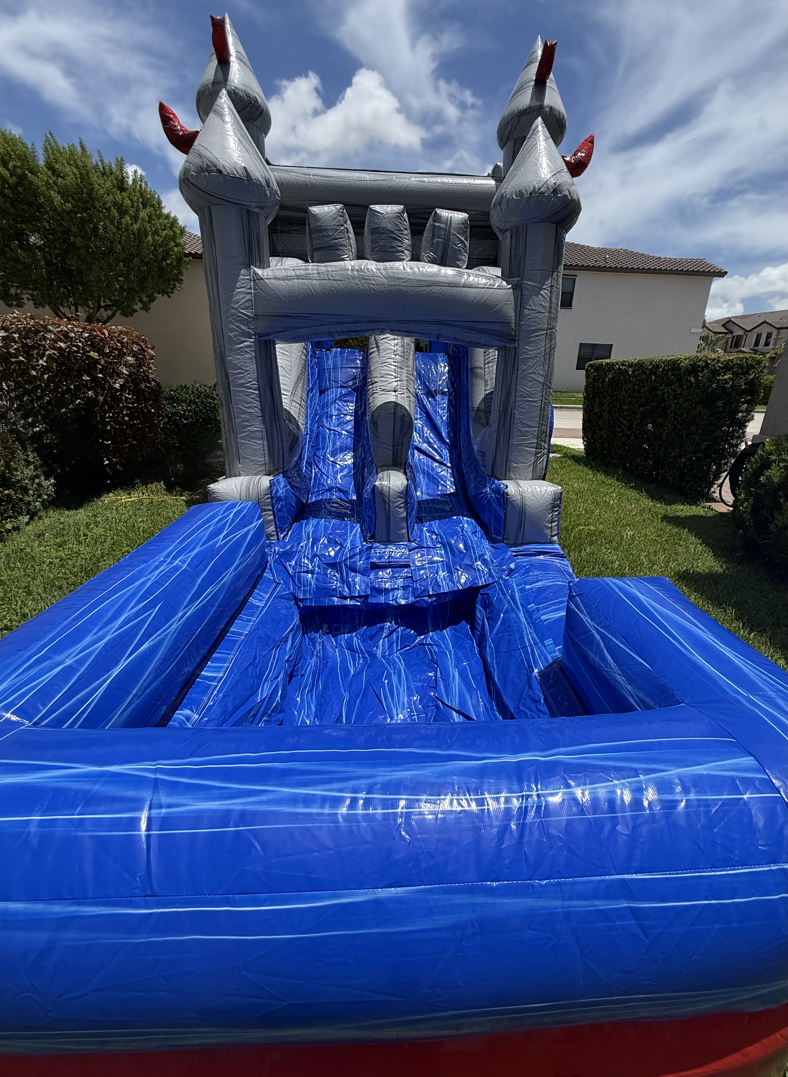 Castle Double Slide Bounce House Side
